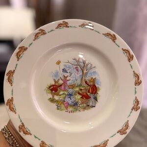 Vintage Royal Doulton Bunnykins Saucer Small Plate Fine Bone China